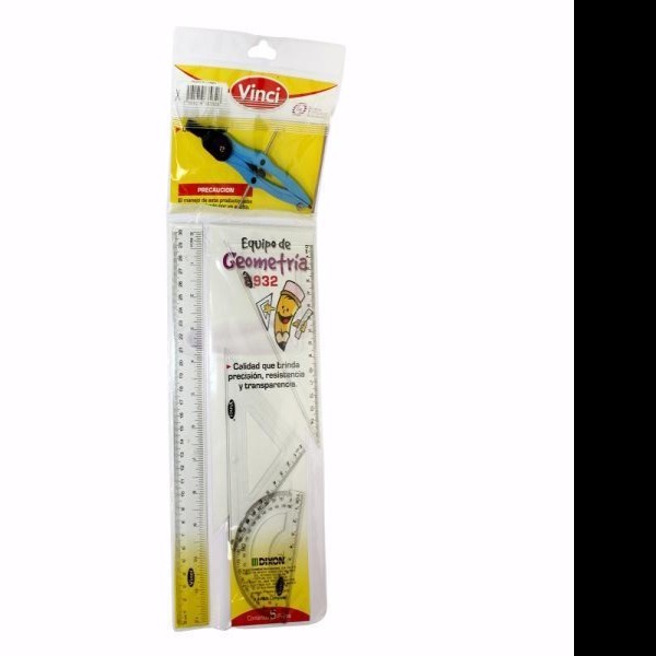 ESTUCHE EQ. GEOM. VINCI MED. 8932 CCOMPAS PREC. PLAST.